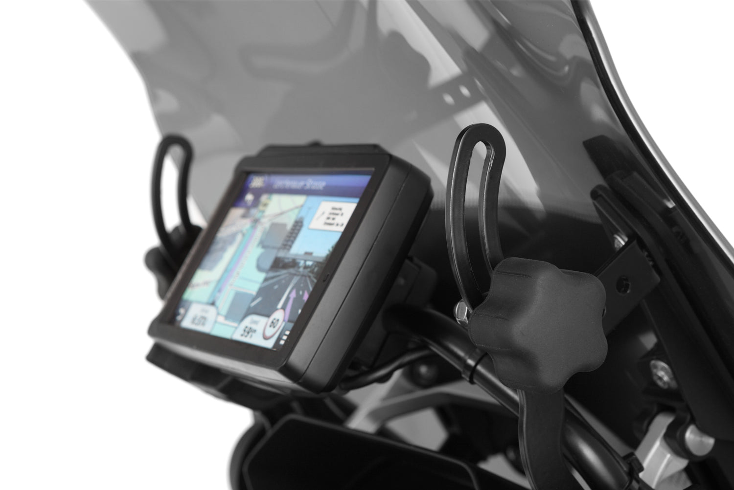 The Wunderlich windshield »MARATHON« with windshield reinforcement on both sides provides incomparable comfort when touring