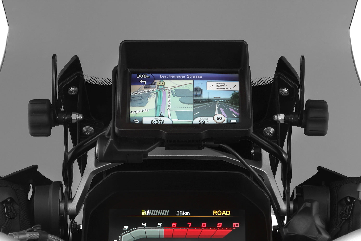 Wunderlich windshield »MARATHON« with Screen reinforcement on both sides provides incomparable comfort when touring
