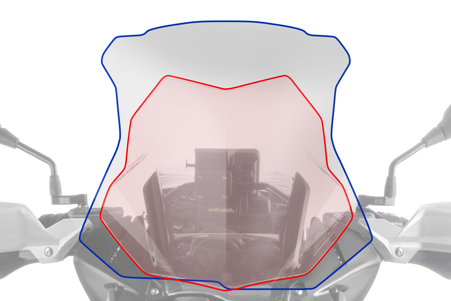 Wunderlich windshield »MARATHON« with Screen reinforcement on both sides provides incomparable comfort when touring