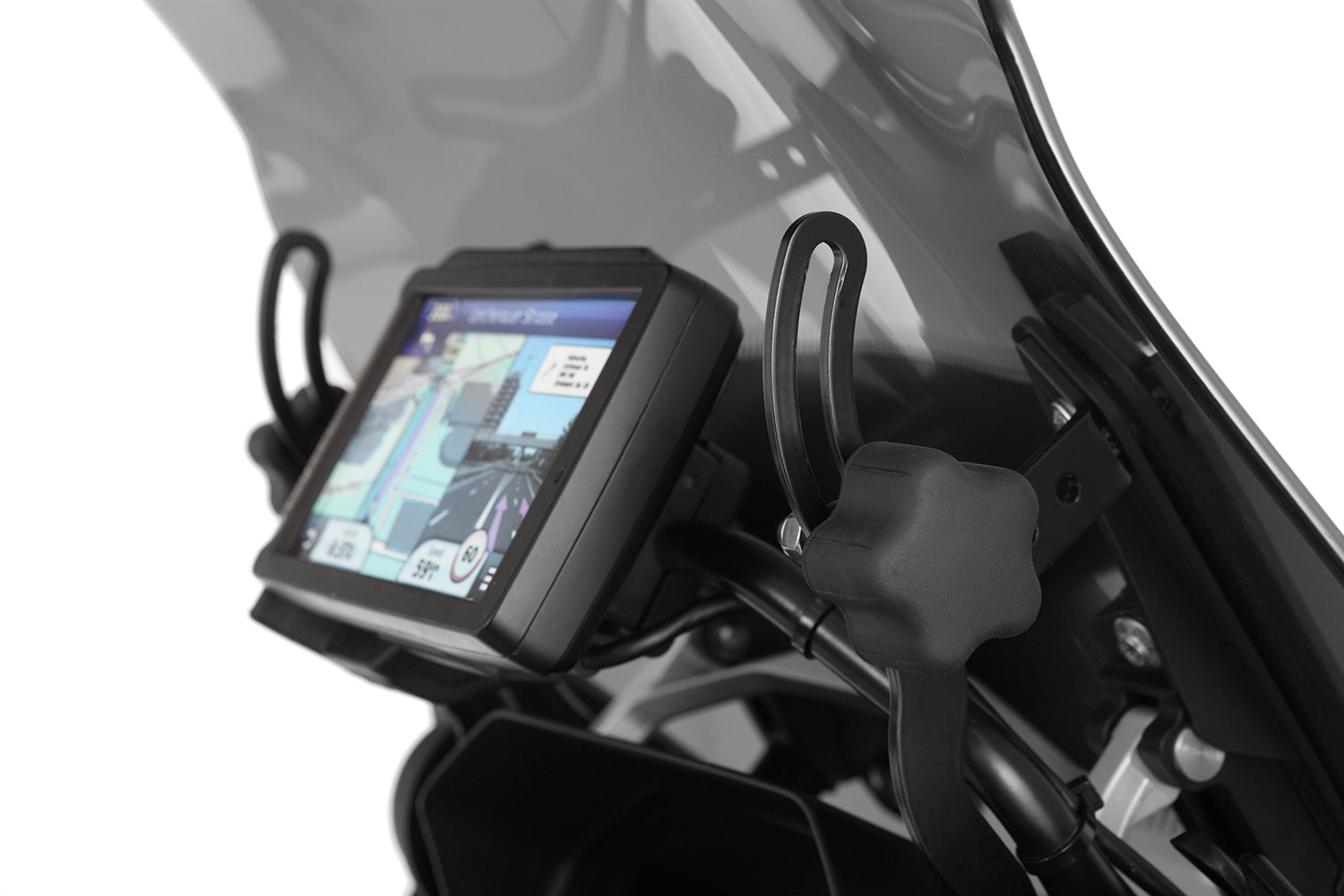 The windshield reinforcement on both sides stabilises the windshield and thus reduces turbulences caused by the airflow at high speeds