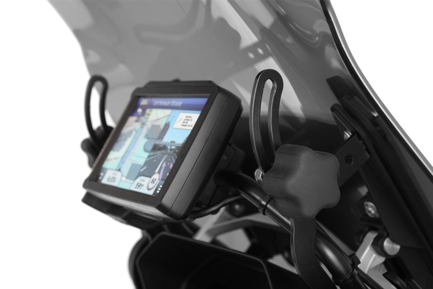 The windshield reinforcement on both sides stabilises the windshield and thus reduces turbulences caused by the airflow at high speeds
