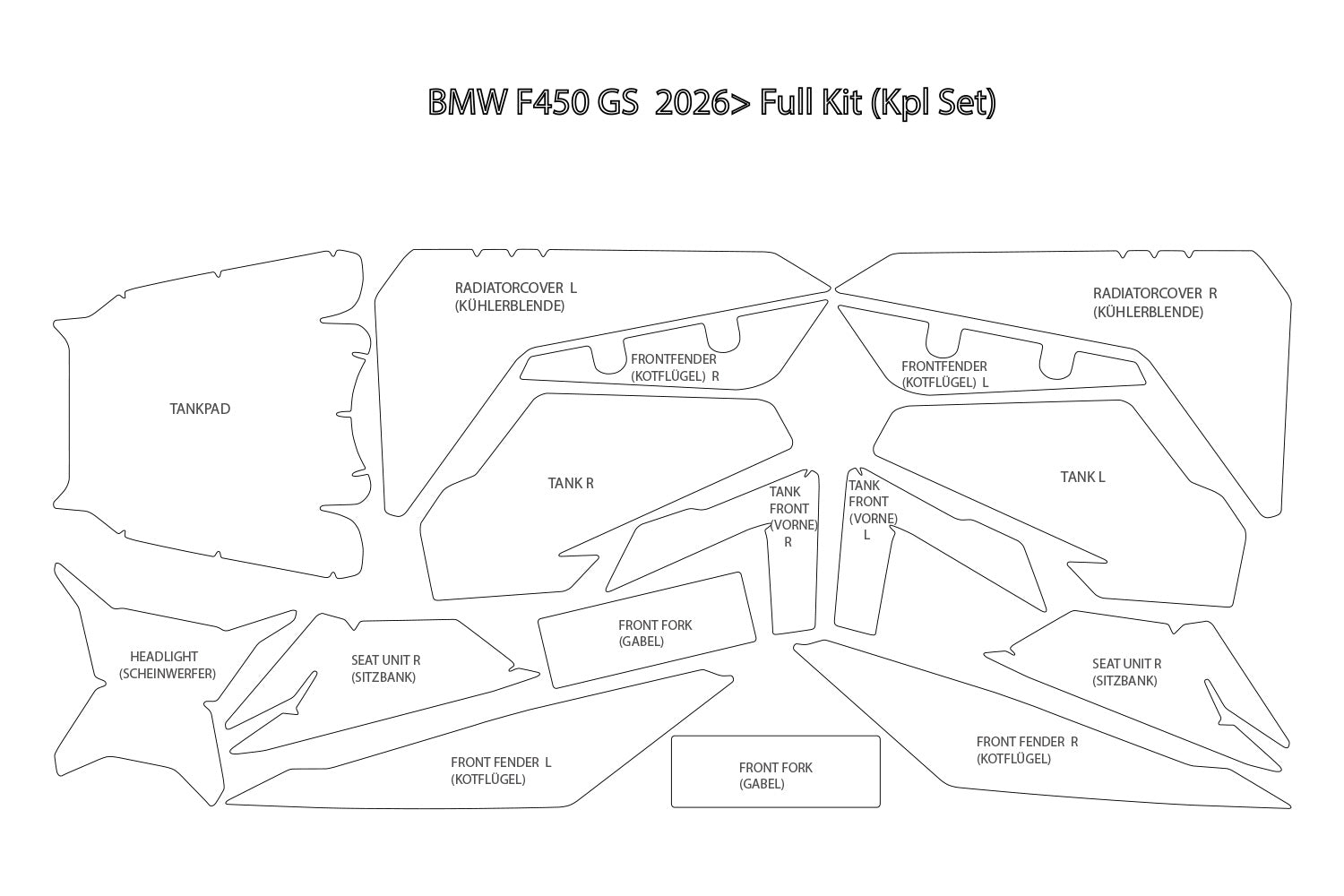 Wunderlich - Complete Paint Protection Film Set for F 450 GS