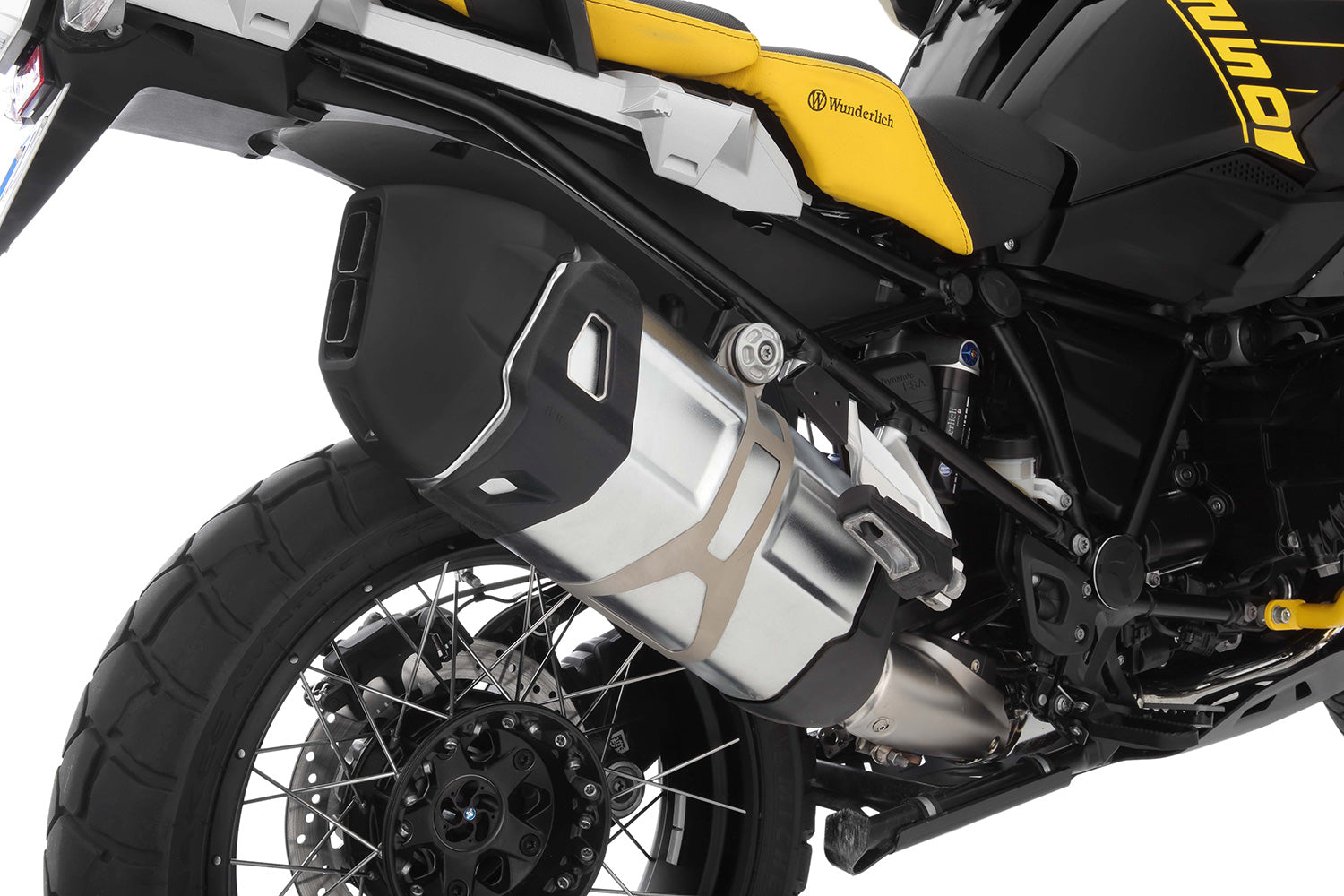 This protector protects the series standard silencer on your GS in the event of falling over or mishaps