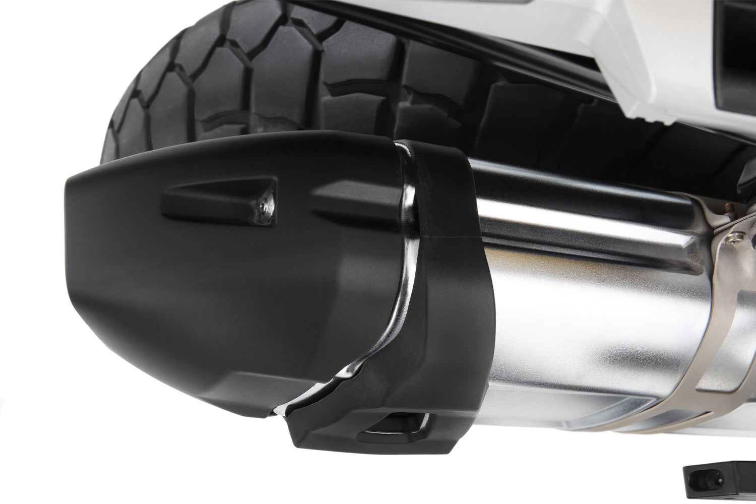 This protector protects the series standard silencer on your GS in the event of falling over or mishaps