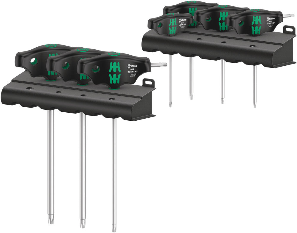 Wera Tools - 467/7 TORX® HF Set 1 screwdriver set T-handle TORX® screwdrivers with holding function
