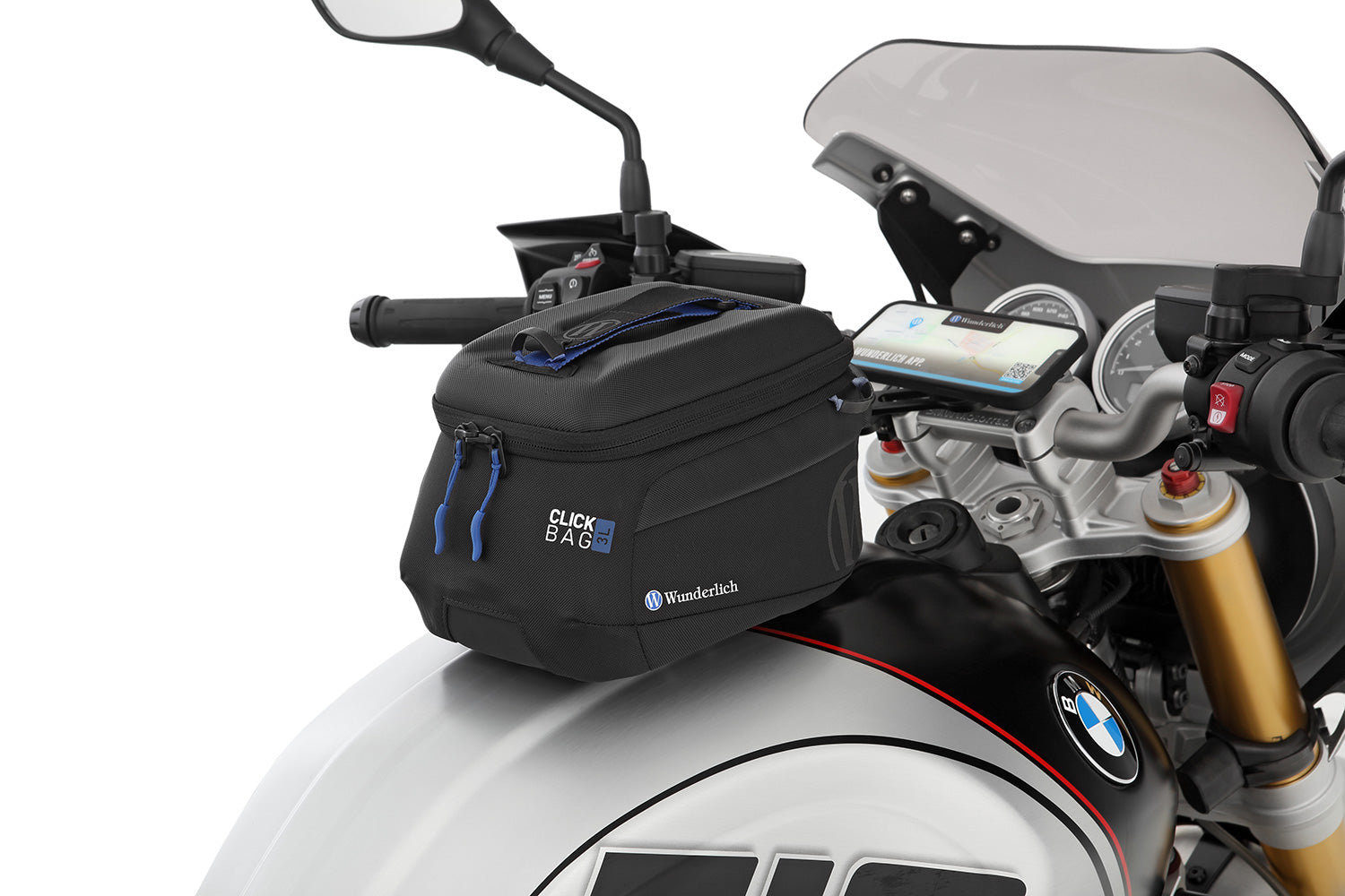 Tank bag CLICK BAG from Wunderlich - complete your BMW ✔ Premium components ✔ Integrated design ➜ Order now