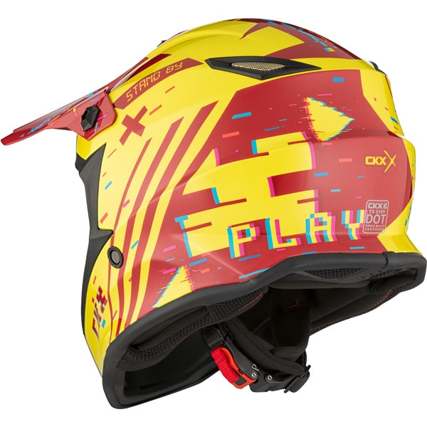CKX-HELM TX019Y ERROR RD/YE MAT S CKX 518482