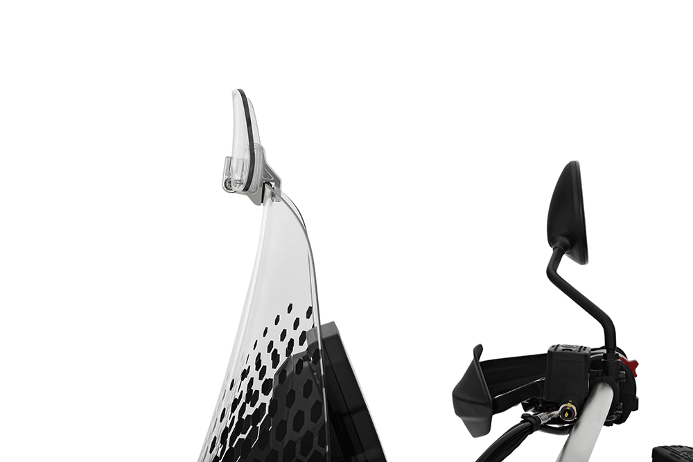 Wunderlich windshield extension Vario-ERGO 3D+ transparent, perfect wind protection thanks to the clever add-on spoiler