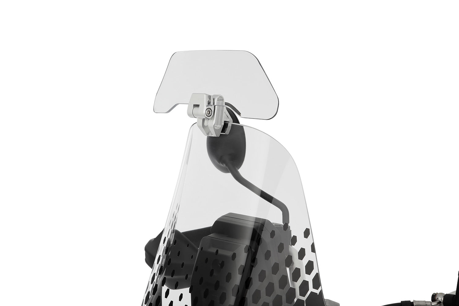 Wunderlich windshield extension Vario-ERGO 3D+ transparent, perfect wind protection thanks to the clever add-on spoiler