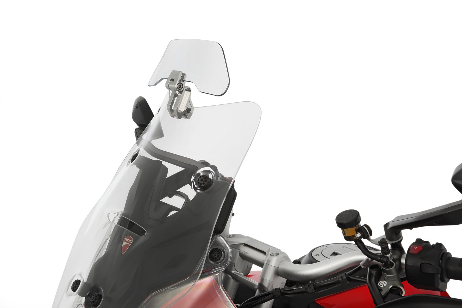Wunderlich windshield extension Vario-ERGO 3D+ transparent, perfect wind protection thanks to the clever add-on spoiler