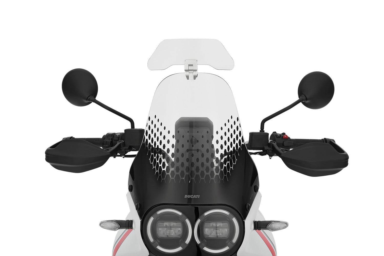 Wunderlich windshield extension Vario-ERGO 3D+ transparent, perfect wind protection thanks to the clever add-on spoiler