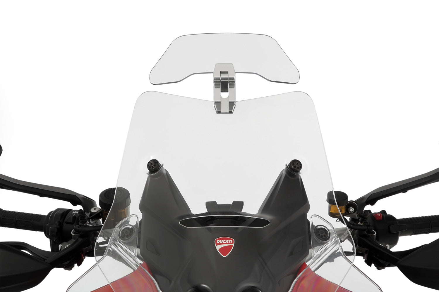 Wunderlich windshield extension Vario-ERGO 3D+ transparent, perfect wind protection thanks to the clever add-on spoiler