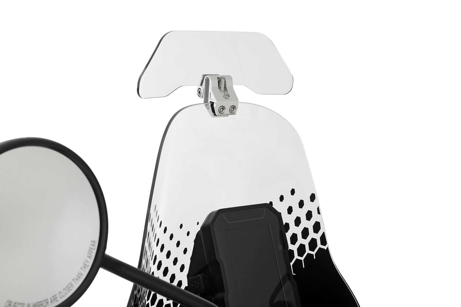 Wunderlich windshield extension Vario-ERGO 3D+ transparent, perfect wind protection thanks to the clever add-on spoiler