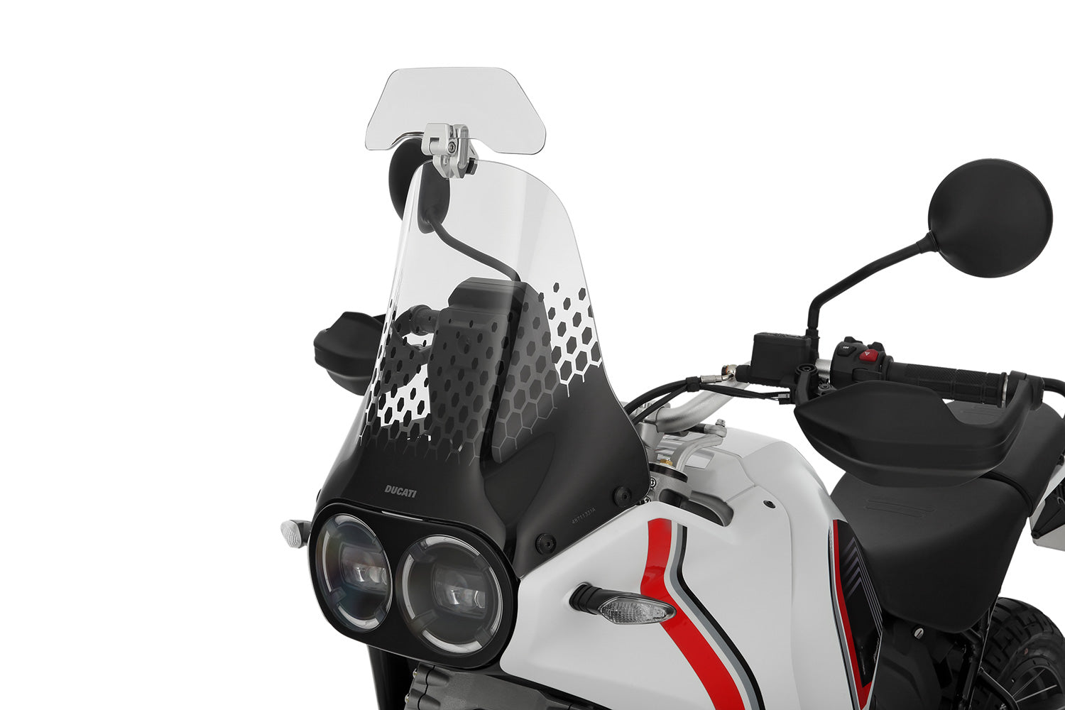 Wunderlich windshield extension Vario-ERGO 3D+ transparent, perfect wind protection thanks to the clever add-on spoiler