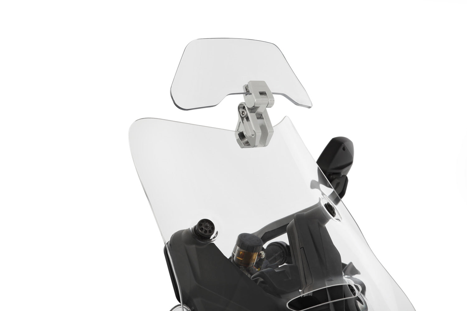 Wunderlich windshield extension Vario-ERGO 3D+ transparent, perfect wind protection thanks to the clever add-on spoiler