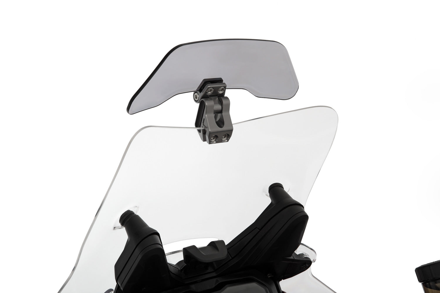 Wunderlich windshield extension Vario-ERGO 3D+ transparent, perfect wind protection thanks to the clever add-on spoiler