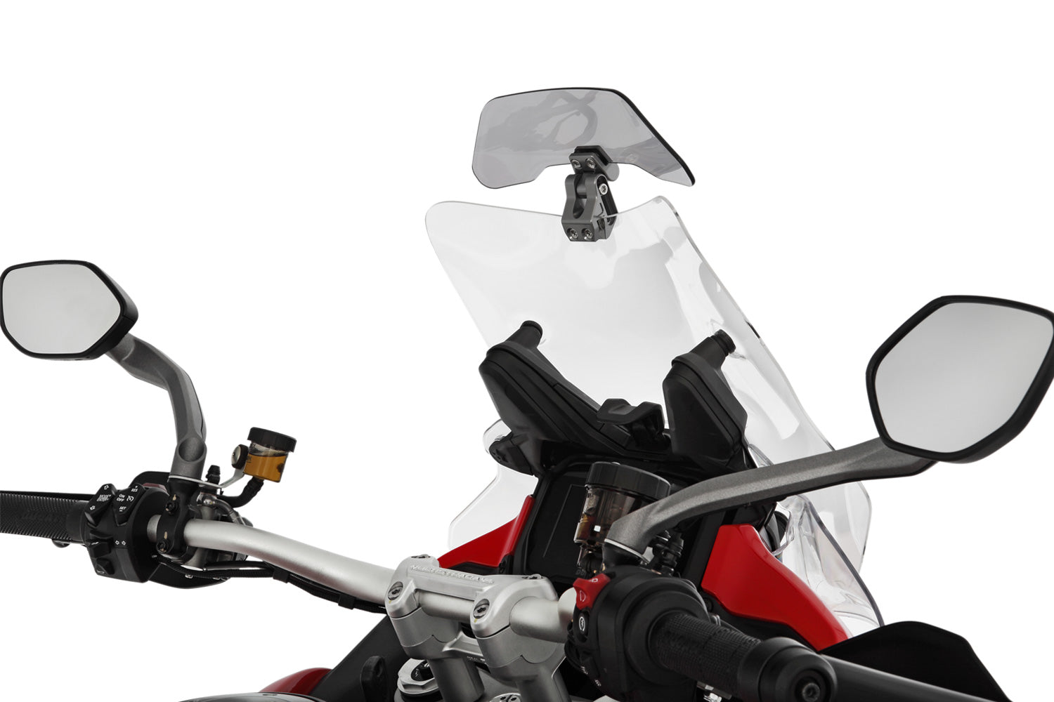 Wunderlich windshield extension Vario-ERGO 3D+ transparent, perfect wind protection thanks to the clever add-on spoiler