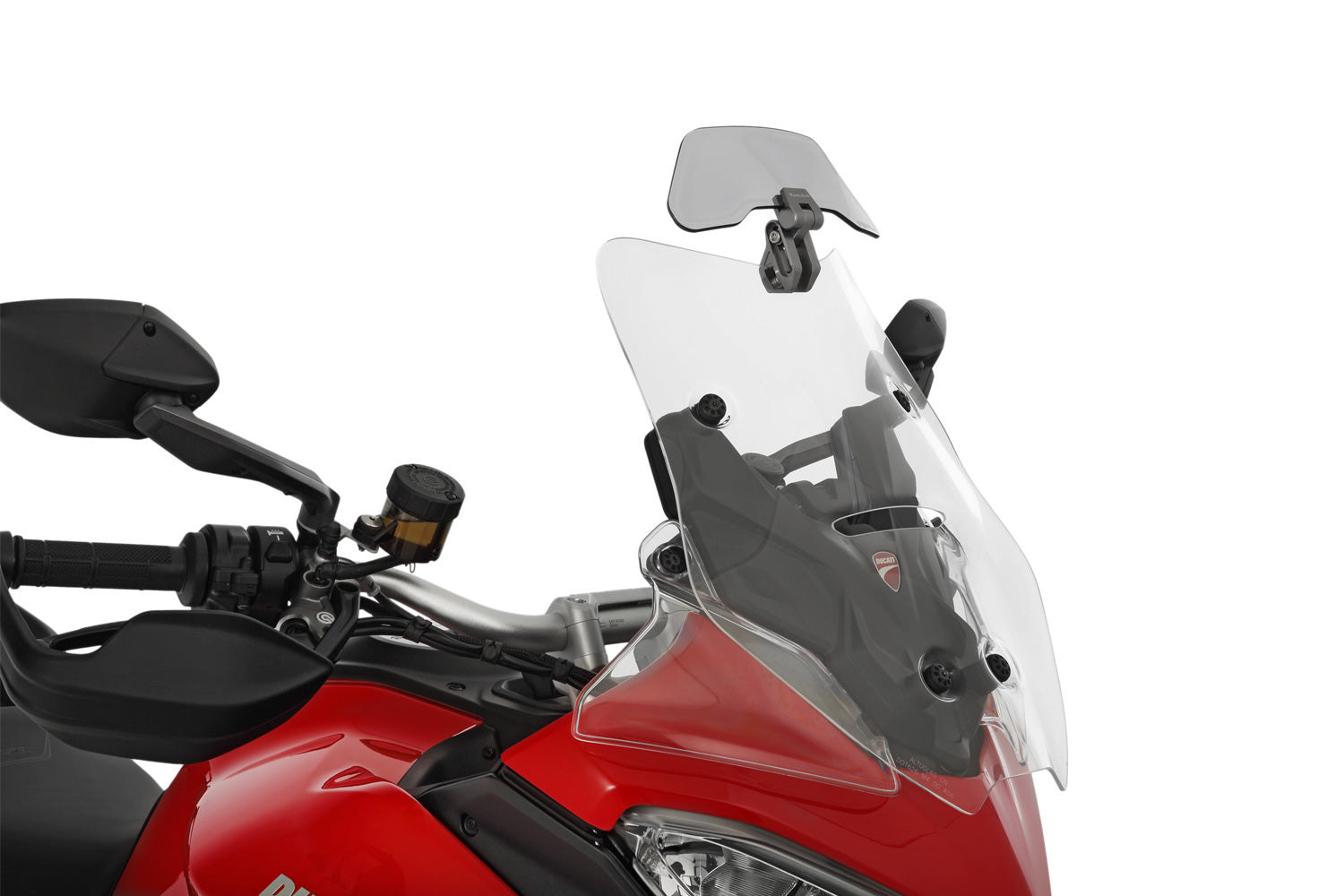 Wunderlich windshield extension Vario-ERGO 3D+ transparent, perfect wind protection thanks to the clever add-on spoiler