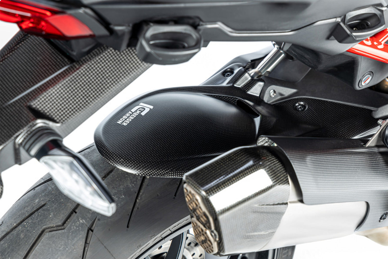 Ilmberger - Mudguard with Brake Line Cover Multistrada V4 Pikes Peak