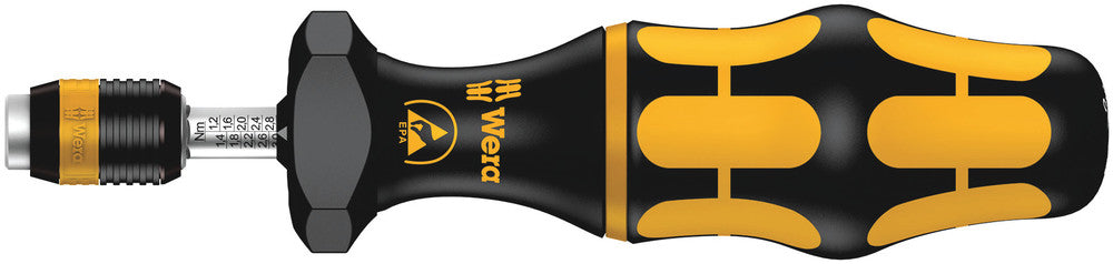 Wera Tools - Series 7400 ESD Kraftform adjustable torque screwdrivers (0.1-3.0 Nm) with Rapidaptor quick-release chuck