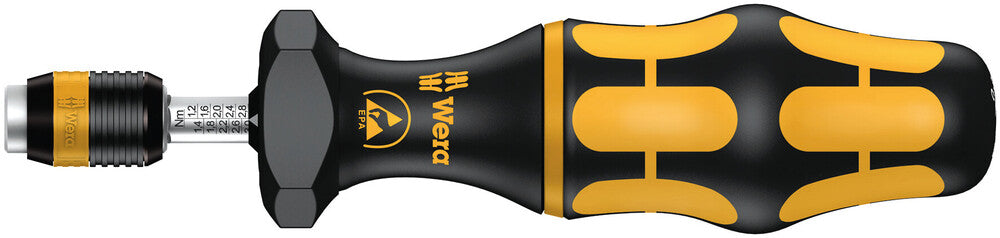 Wera Tools - Series 7400 ESD Kraftform adjustable torque screwdrivers (2.5-29.0 in.lbs.) with Rapidaptor quick-release chuck