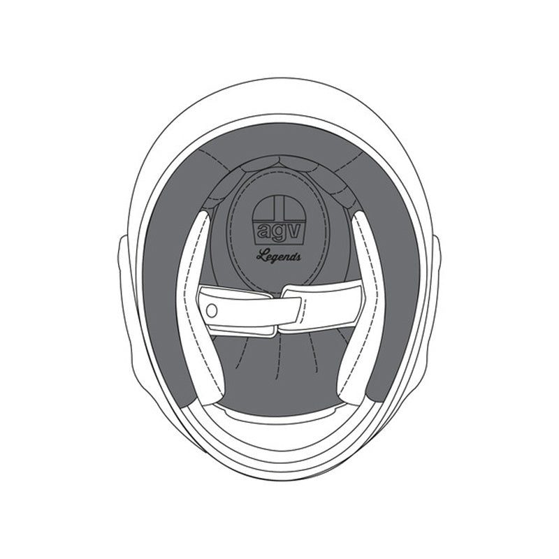 AGV - Removeable Premium Crown Pad for X3000 Helmets