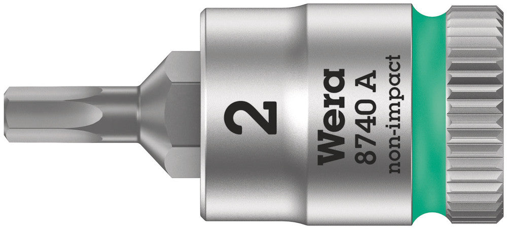 Wera Tools - 8740 A Zyklop bit socket, 1/4" drive