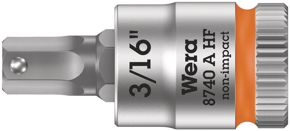 Wera Tools - 8740 A HF Zyklop bit socket with holding function, 1/4" drive