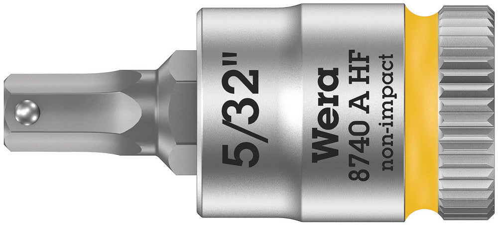 Wera Tools - 8740 A HF Zyklop bit socket with holding function, 1/4" drive
