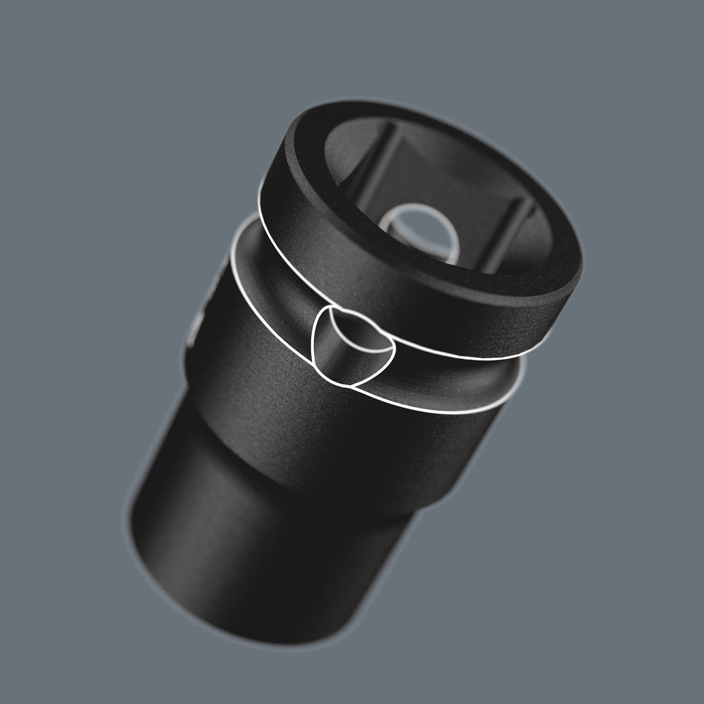 Wera Tools - Magnetic socket rail C Impaktor 1 socket set, 1/2" drive