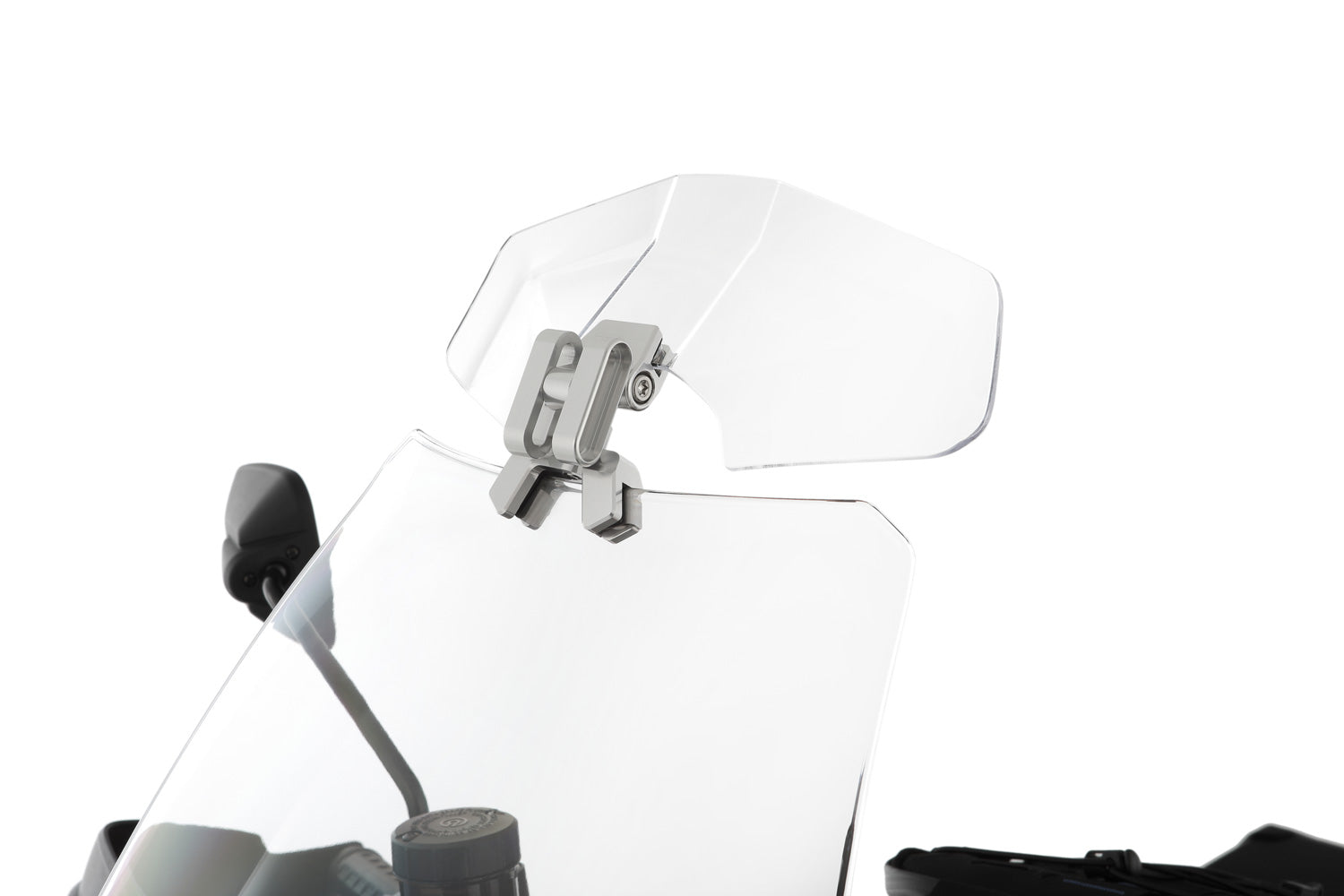 Wunderlich windshield extension Vario-ERGO 3D+ transparent, perfect wind protection thanks to the clever add-on spoiler