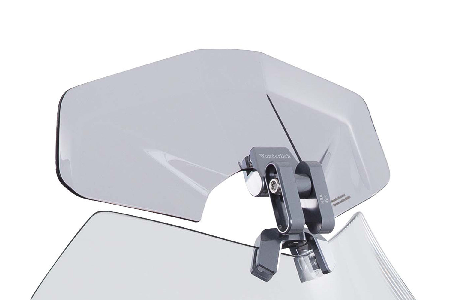 Wunderlich windshield extension Vario-ERGO 3D+ transparent, perfect wind protection thanks to the clever add-on spoiler