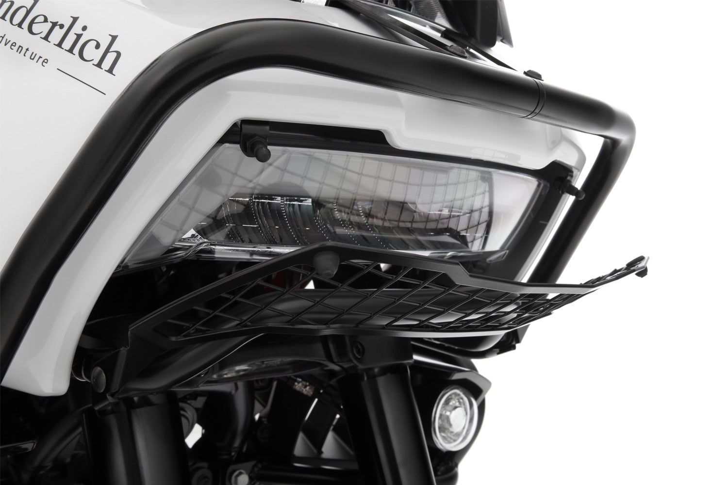 Wunderlich headlight protection grill, foldable, for the Harley-Davidson Pan America 1250 reliably protects the original headlight from...