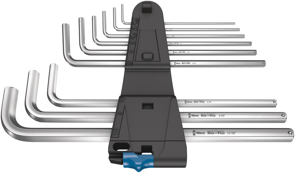 Wera Tools - 950/9 L Hex-Plus HF 1 L-key set, metric, chrome-plated, with holding function