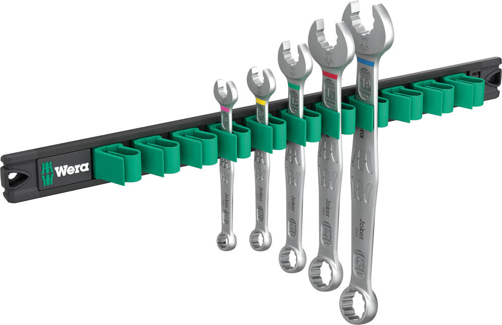Wera Tools - 9641 Magnetic rail 6003 Joker 2 Ring spanner set