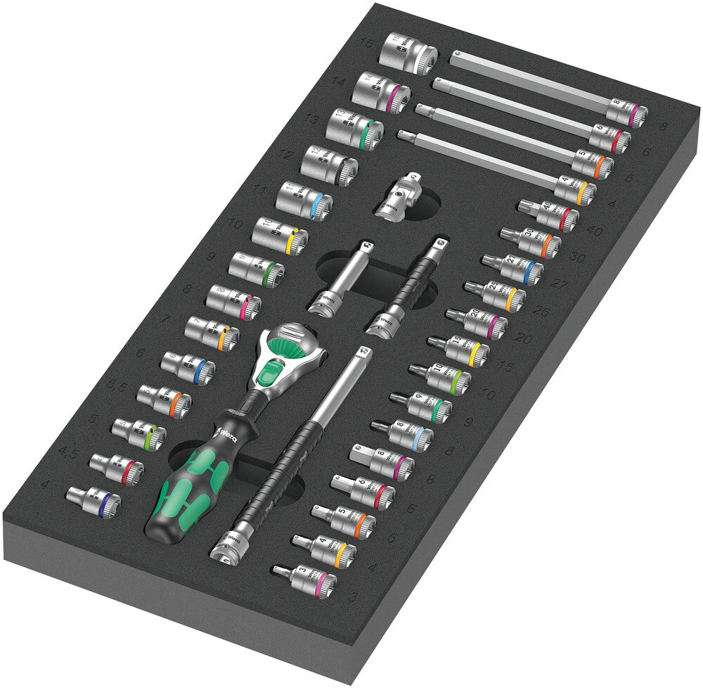 Wera Tools - 9720 Foam insert 8000 A Zyklop 1/4" ratchet set 1