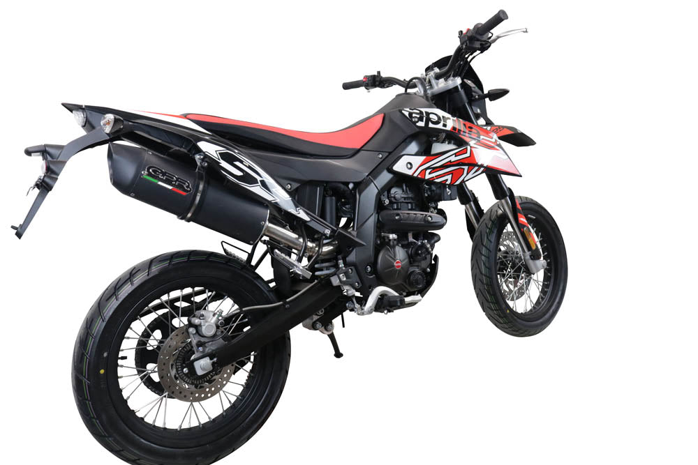GPR-Exhaust---Furore-Evo4-Nero-Slip-on-for-SX-125-from-2021-to-2024-dB-Killer-Link-Pipe-Catalyst