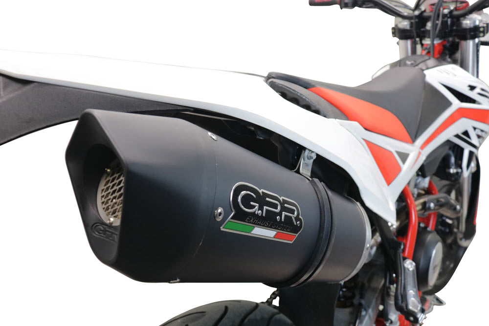 GPR-Exhaust---Furore-Evo4-Nero-Slip-on-for-RR-125-4T-Motard-from-2019-to-2020-dB-Killer-Link-Pipe-Catalyst
