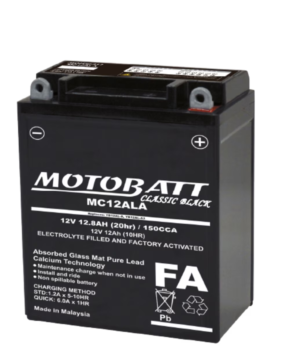 Motobatt - Classic Black Battery (MC12ALA)