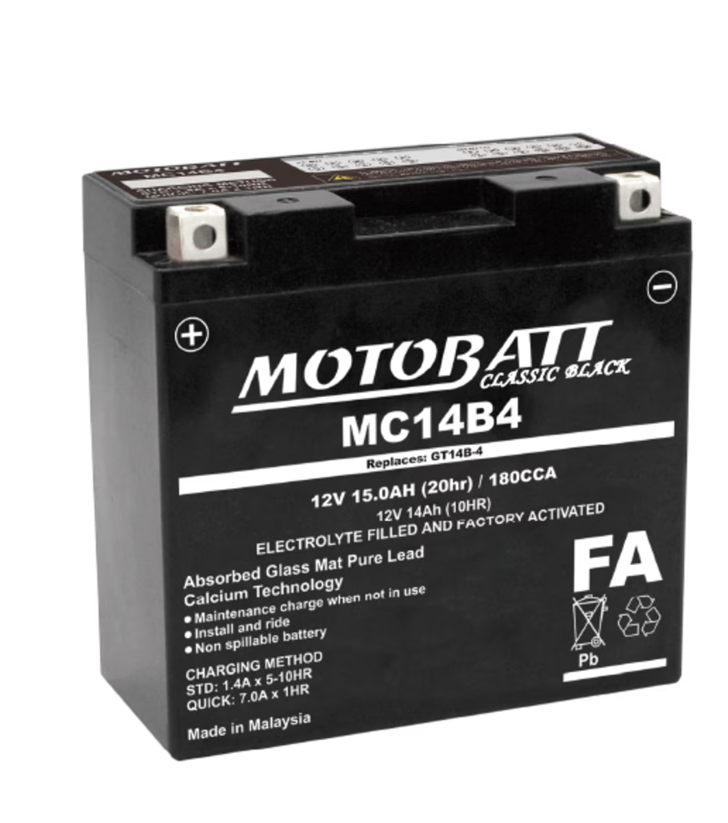 Motobatt - Classic Black Battery (MC14B4)