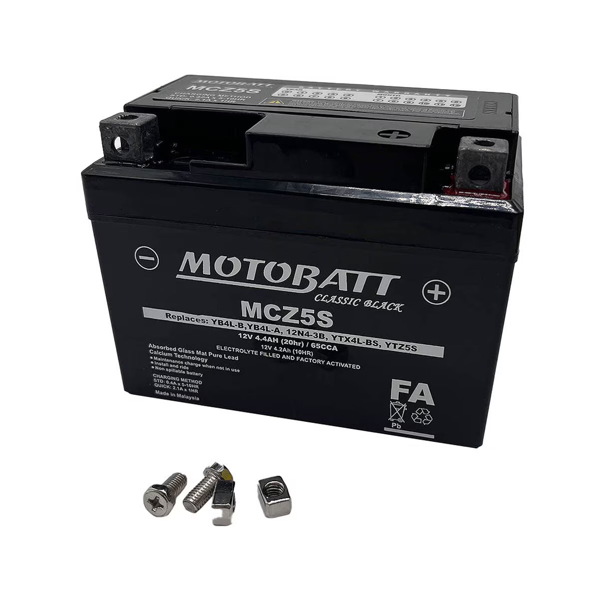 Motobatt - Classic Black Battery (MCZ5S)