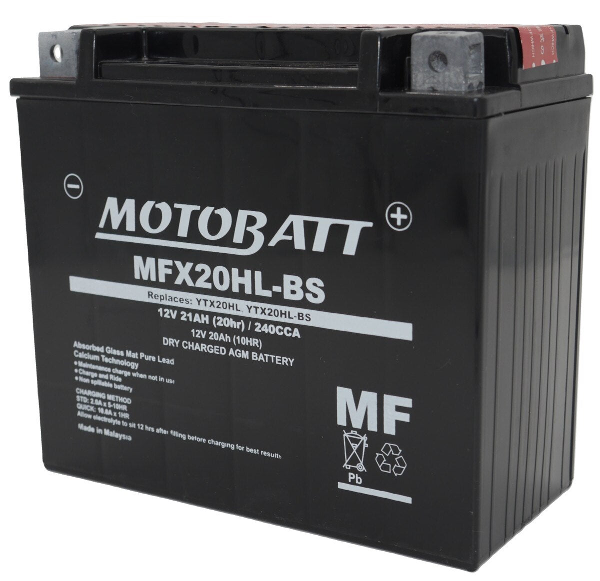 Motobatt - Classic Maintenance Free Battery (MFX20HL-BS)