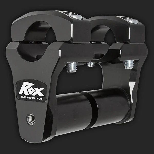 ROX - 2" Pivoting Bar Risers for 1 1/8" Handlebar (with Extended Stem) (Angled clamps)