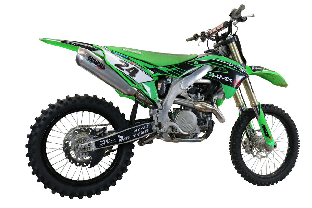 GPR-Exhaust---Pentacross-Inox-Full-Line-for-KX-450-X-from-2021-to-2023-dB-Killer-Spark-Arrestor