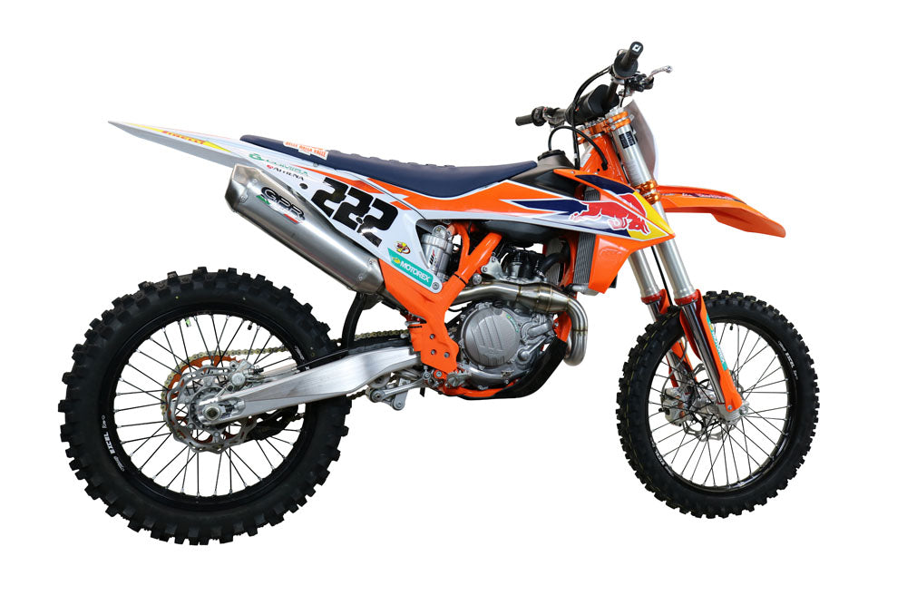 GPR-Exhaust---Pentacross-Inox-Full-Line-for-SX-F-450-from-2020-to-2022-dB-Killer-Spark-Arrestor