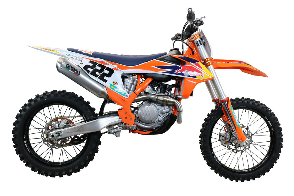 GPR-Exhaust---Pentacross-FULL-Titanium-Full-Line-for-SX-F-450-from-2020-to-2022-dB-Killer-Spark-Arrestor