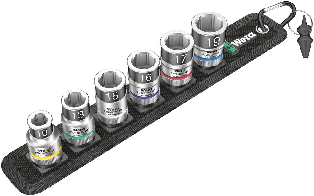 Wera Tools - Belt C 1 Zyklop socket set with holding function, 1/2" drive