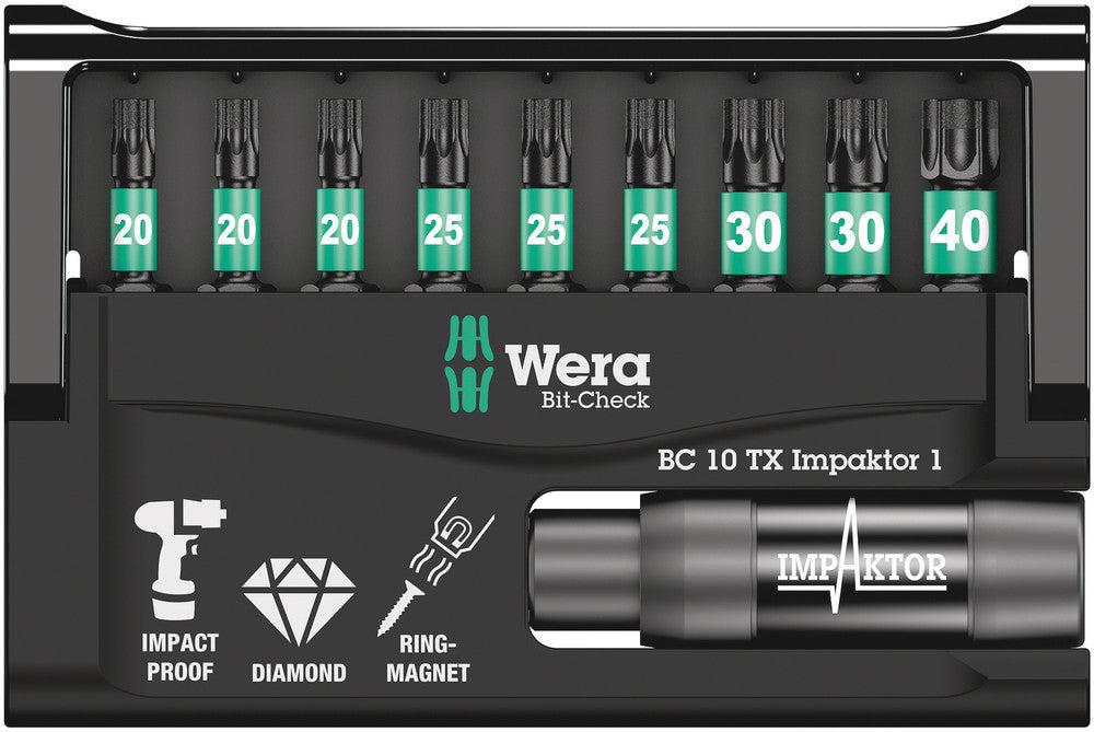 Wera Tools - Bit-Check 10 TX Impaktor 1