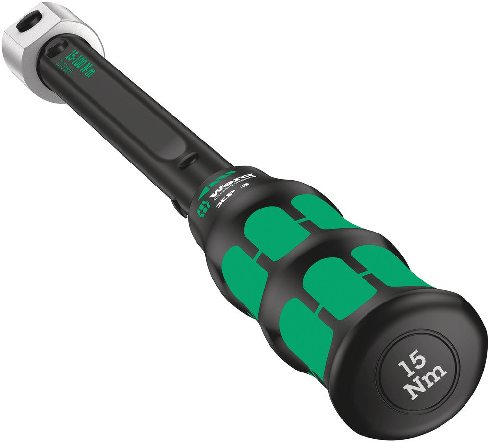 Wera Tools - Click-Torque XP 3 pre-set adjustable torque wrench for insert tools, 15-100 Nm, 15 Nm