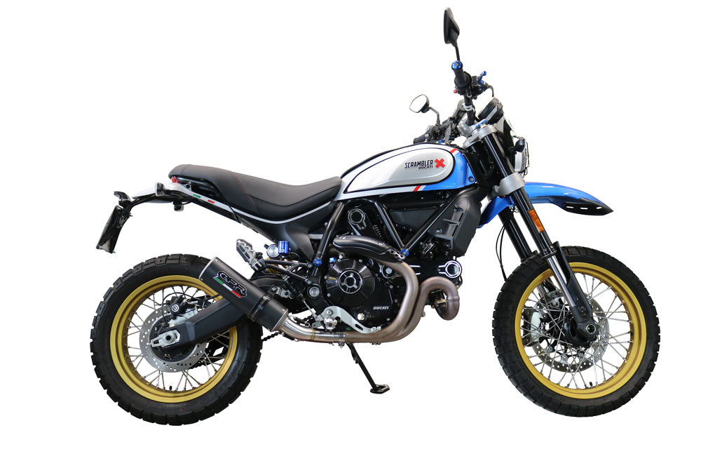 GPR-Exhaust---M3-Black-Titanium-Slip-on-for-Scrambler-800-Urban-Motard-from-2021-to-2023-dB-Killer-Link-Pipe-Catalyst